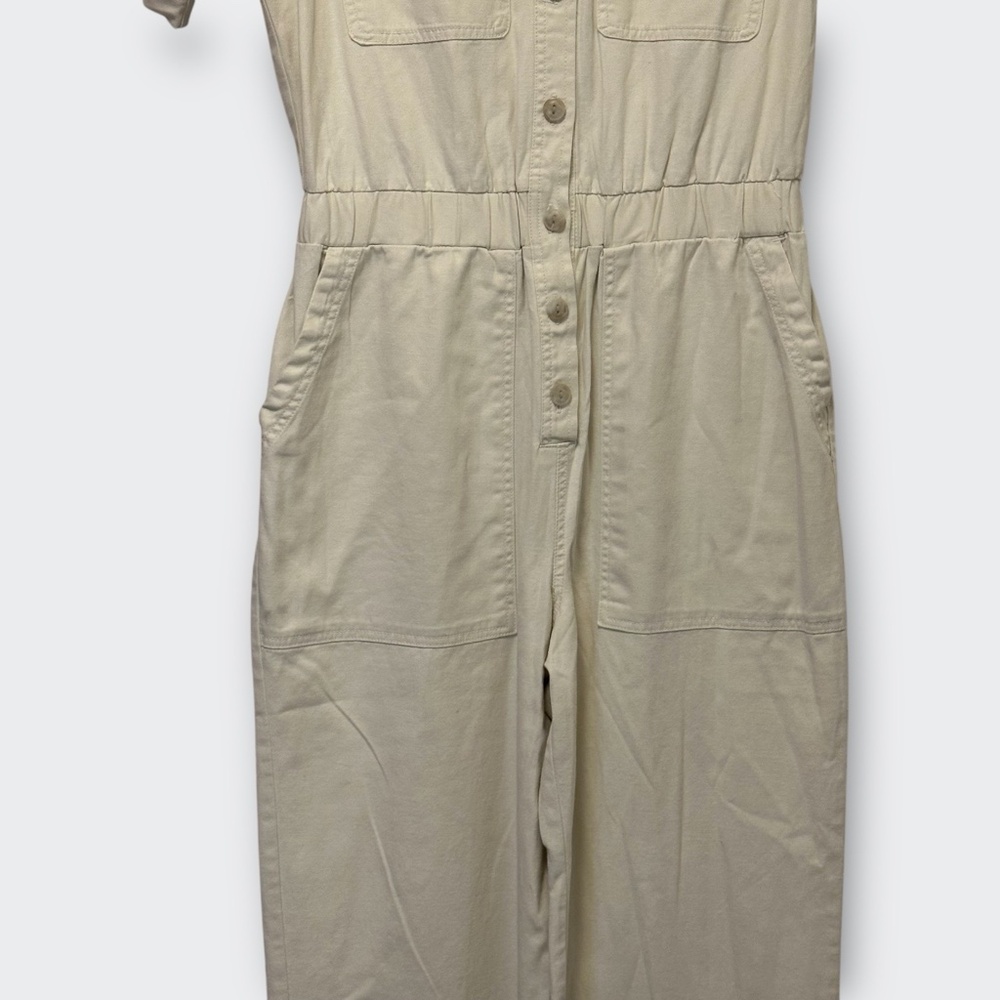 New UNIVERSAL THREAD Boilersuit Jumpsuit 8 | Cream Neutral Utility Workwear Gorp - Picture 7 of 12